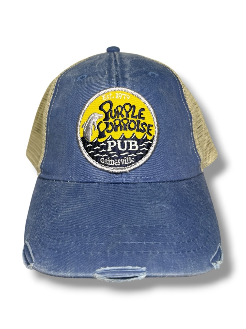 Purple Porpoise Pub Mesh Logo Patch Hat